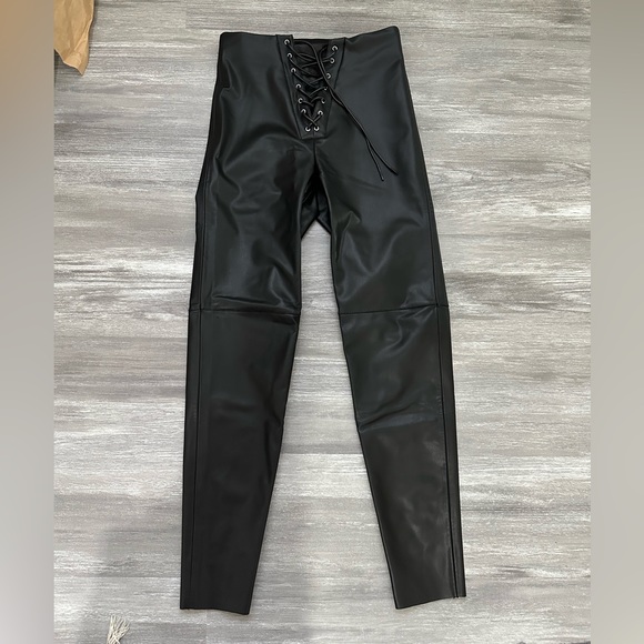 Zara Pants - Zara Lace Up Leather Pants